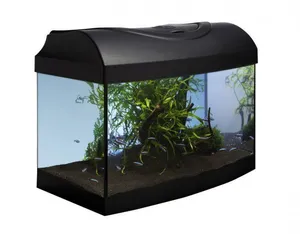 Aquariumset 40 - schwarz rund 40x25x25 cm